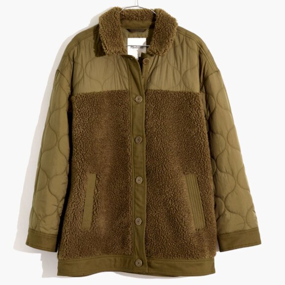 Madewell Hybrid Sherpa Jacket - Picture 1 of 8